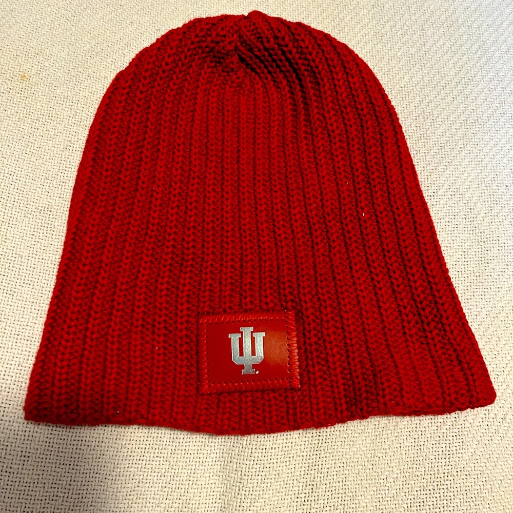 Indiana Hoosiers red beanie.